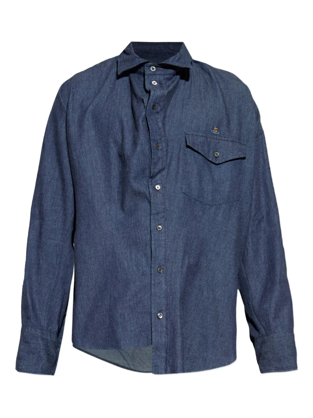 

Рубашка на пуговицах с логотипом Orb Vivienne Westwood, синий