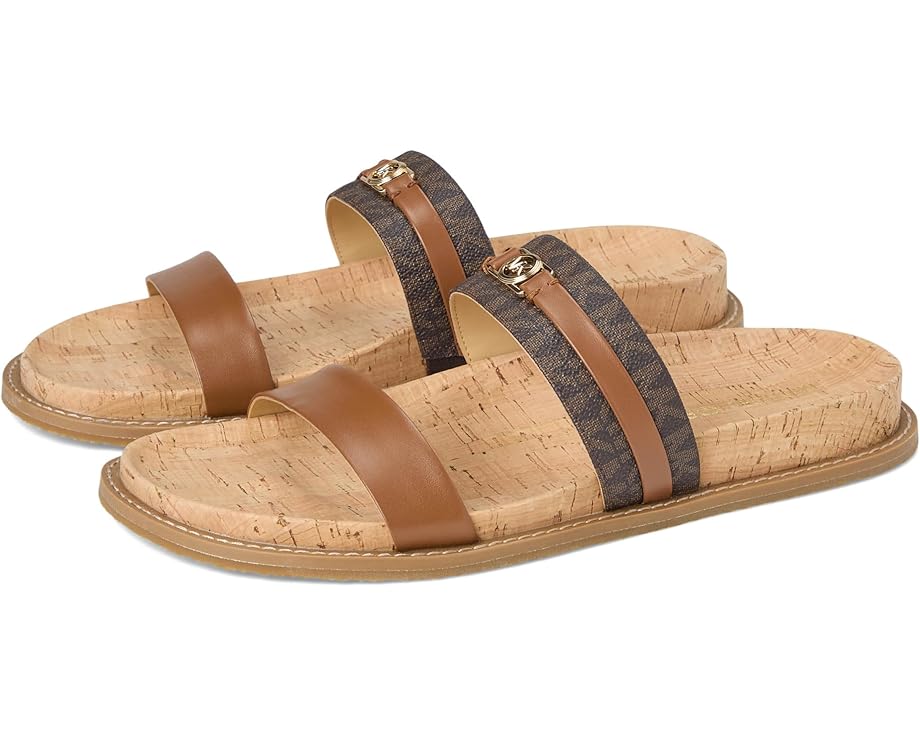 Сандалии MICHAEL Michael Kors Mandy Flat Sandal, цвет Brown/Luggage