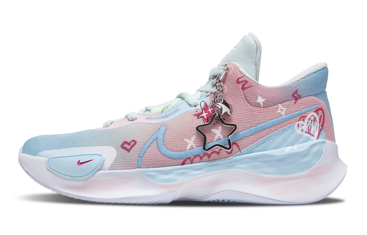 

Nike Баскетбольные кроссовки Renew Elevate 3, низкие, мужские, синие/розовые