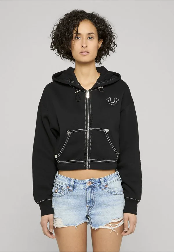 

Толстовка на молнии с крупной аппликацией True Religion, Jet Black, Черный, Толстовка на молнии с крупной аппликацией True Religion, Jet Black