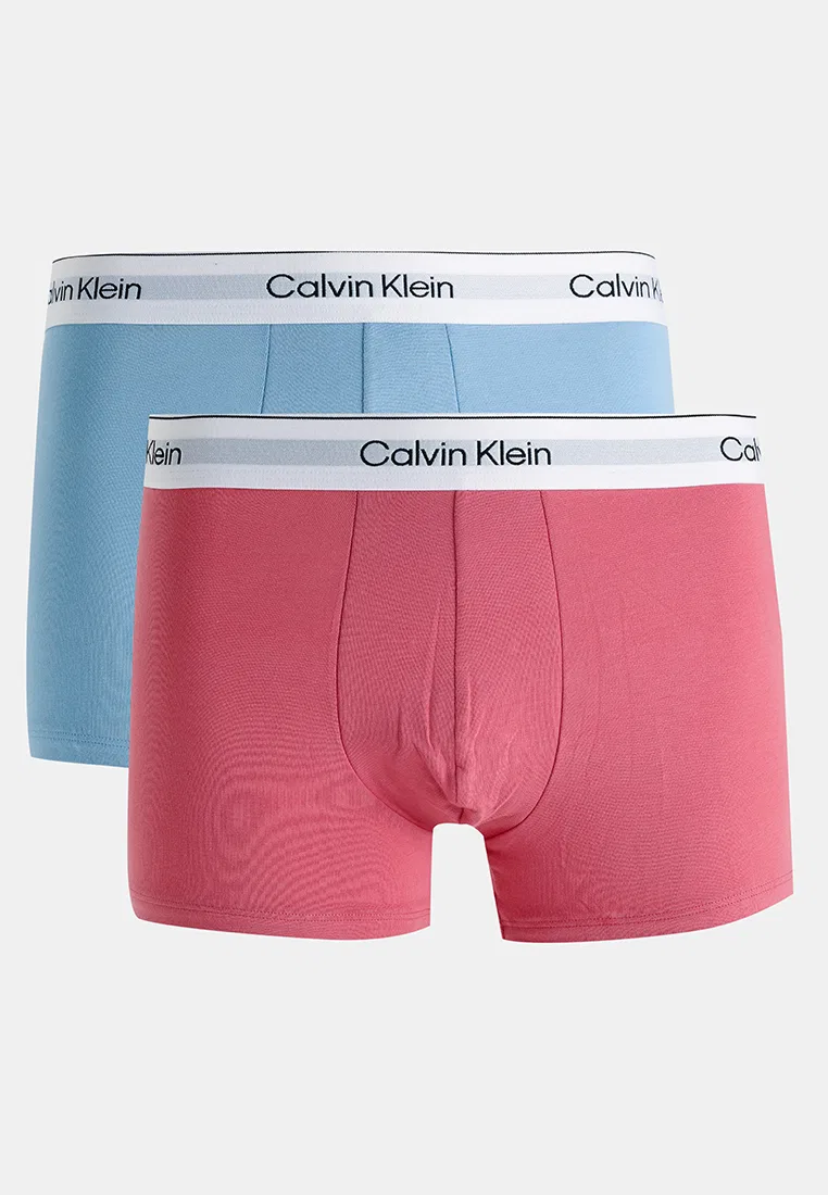 Трусы, 2 шт., Calvin Klein, синий/ярко-розовый