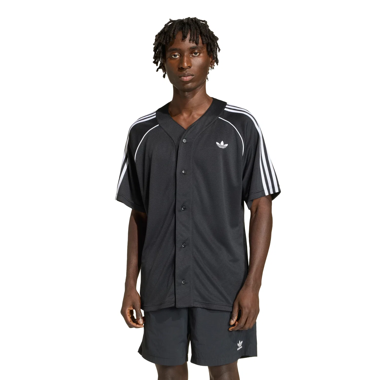 Мужская бейсбольная майка Adicolor чёрно-белая от Adidas — фото 4
