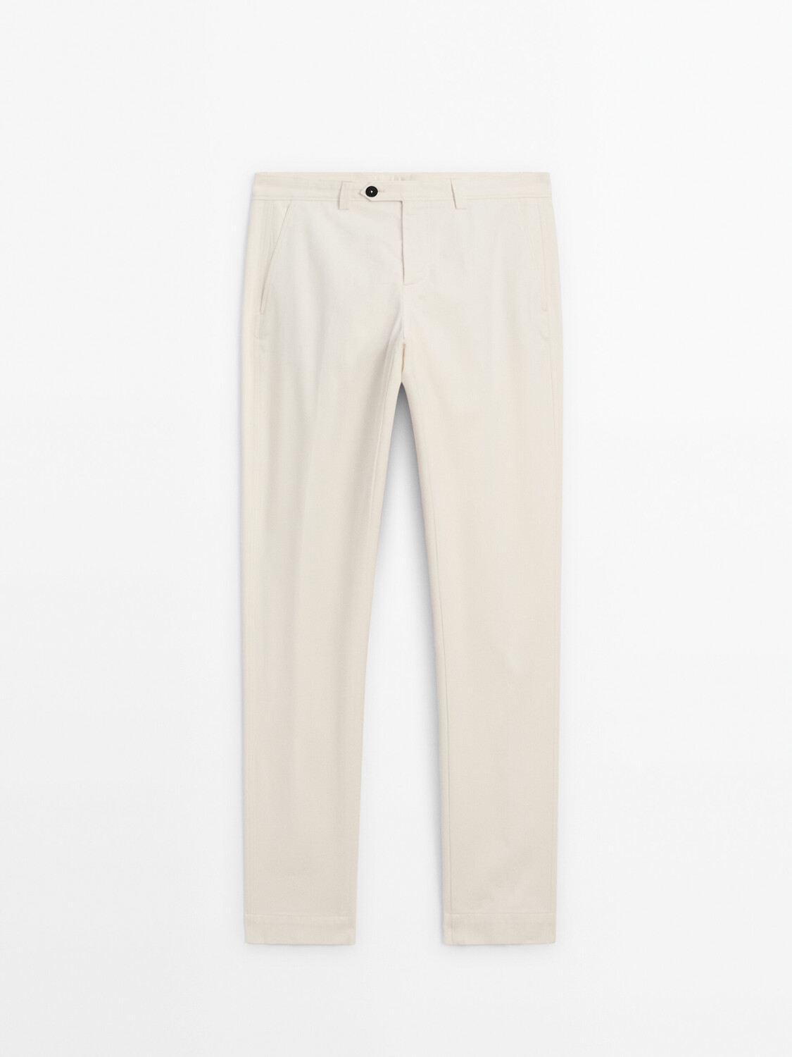 

Широкие брюки из хлопка Massimo Dutti, бежевый