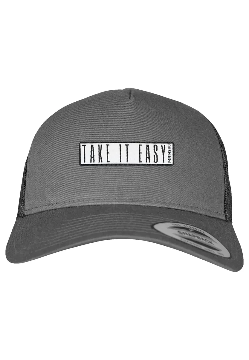 

F4NT4STIC фуражка "Retro Trucker Cap Take It Easy", принт, цвет Charcoal