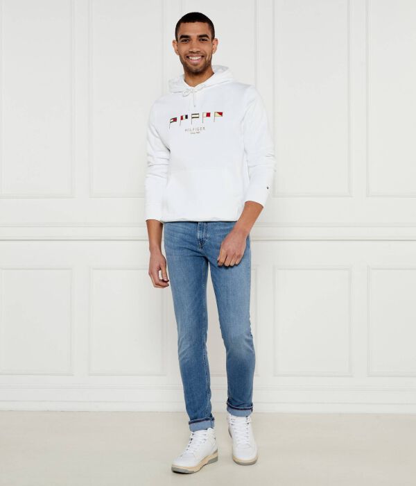 Толстовка мужская Tommy Hilfiger с флагами, белый — фото 2