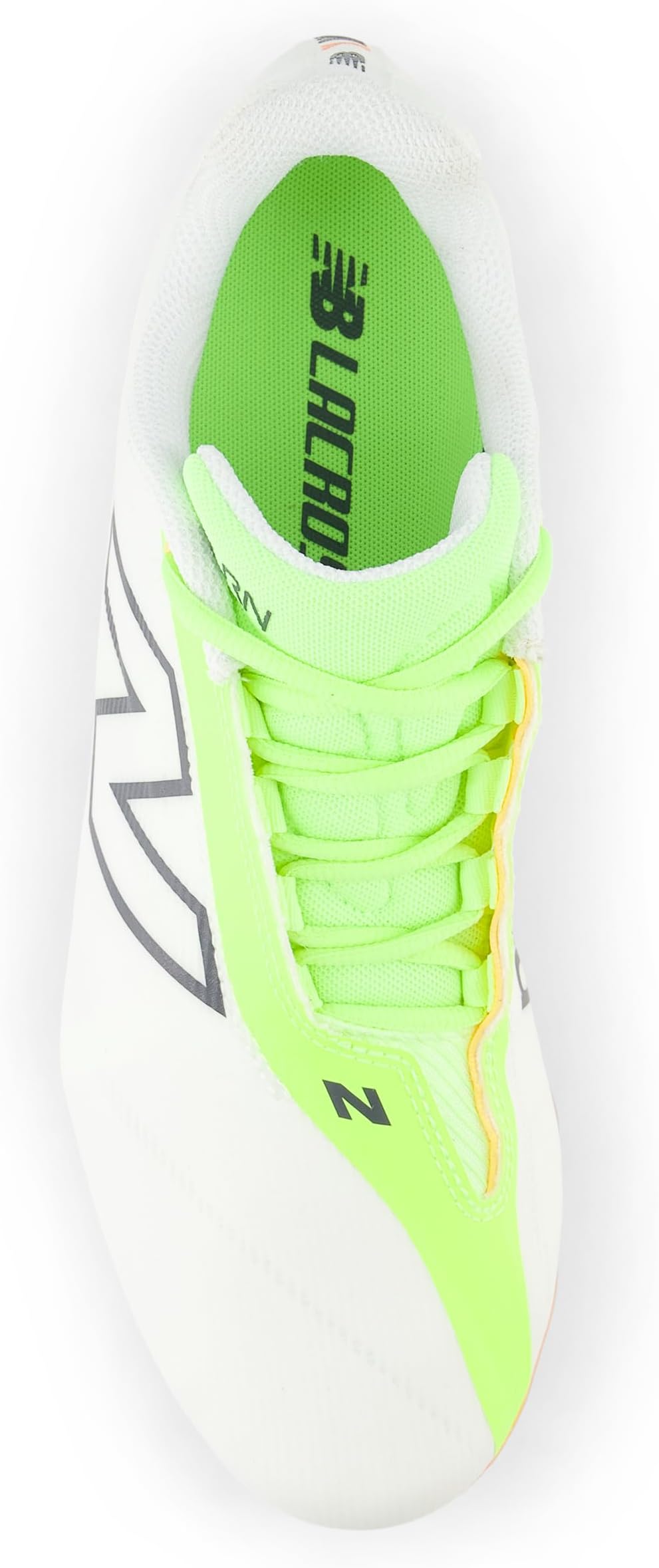 Кроссовки Unisex New Balance BurnX4 Lacrosse Cleats, White/Green — фото 2