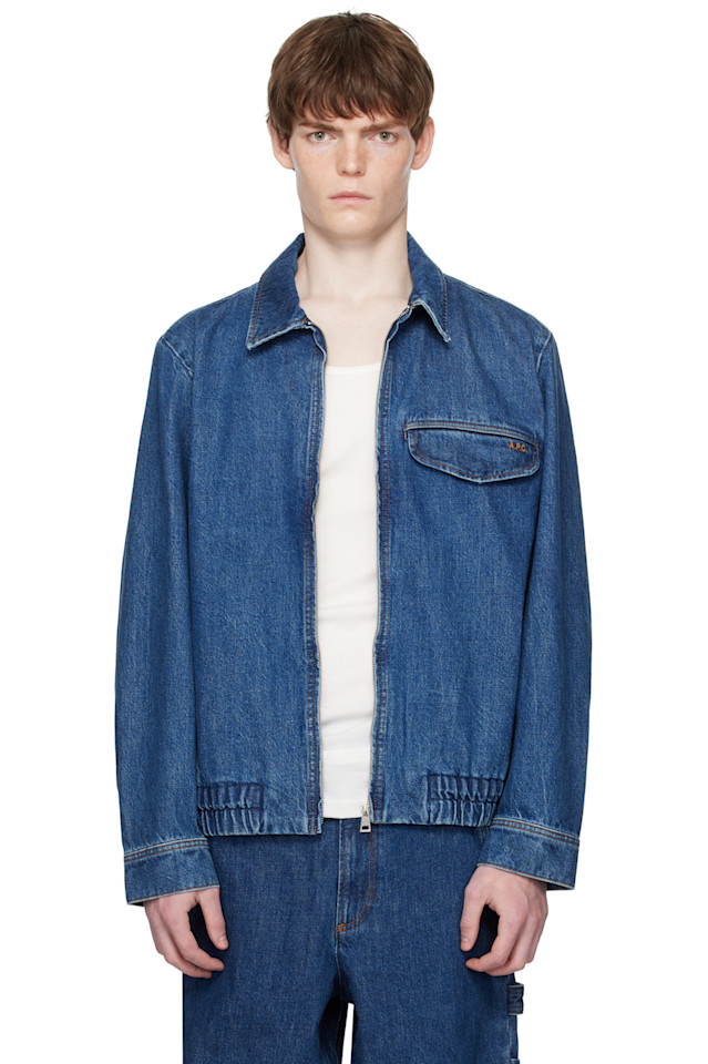

Куртка джинсовая Fabrizio zippé A.P.C., индиго