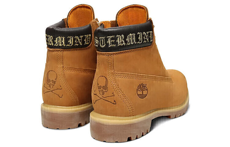 Мужские ботинки Timberland высокие с вышивкой, коричневый — фото 4