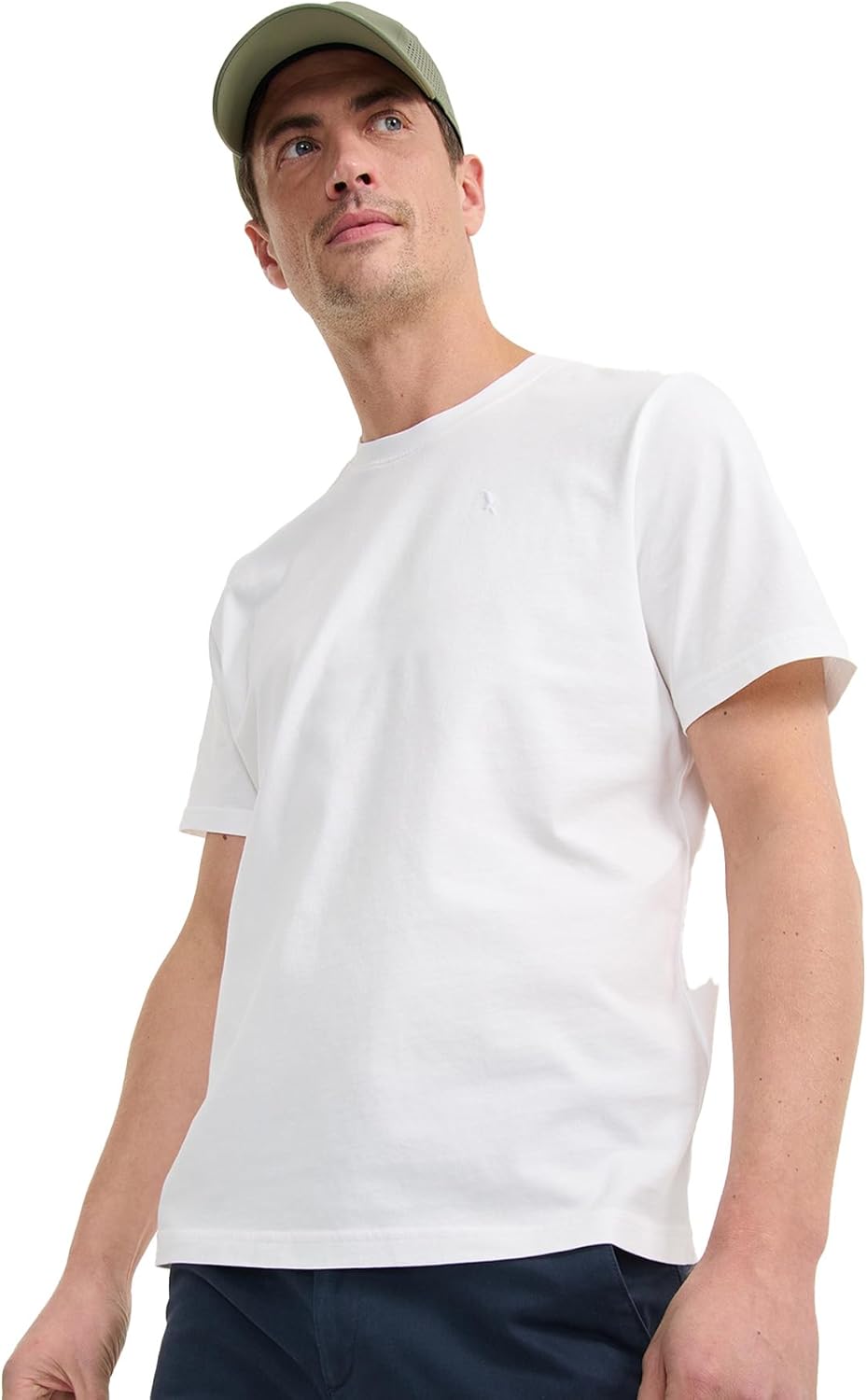 

Мужская футболка с коротким рукавом Eggle ZTHBG95 из органического хлопка с вышитым логотипом птицы Aigle, белый