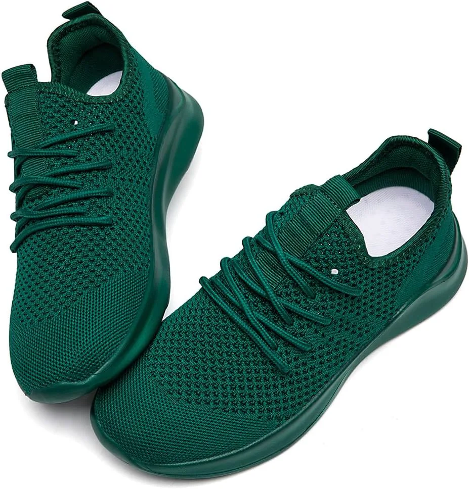 

Мужские кроссовки WYGRQBN Легкие дышащие слипоны для бега, тренировок в зале, тенниса и повседневной моды, зеленый
