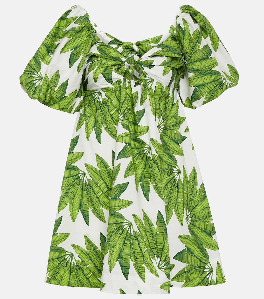 

Мини-платье из хлопка Palms Fan Farm Rio, Palm Fan Off-White