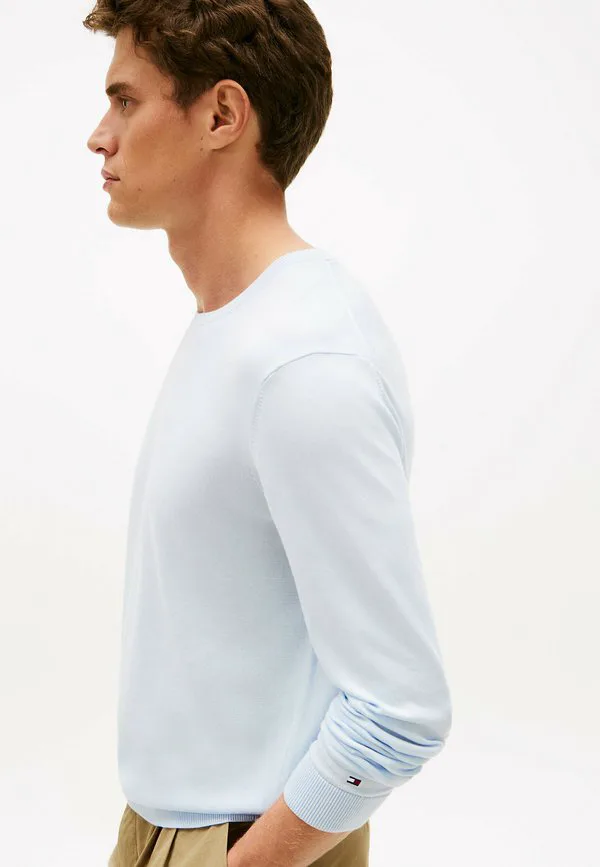 Джемпер с круглым вырезом в стиле smart casual Tommy Hilfiger, Sky Blue — фото 4