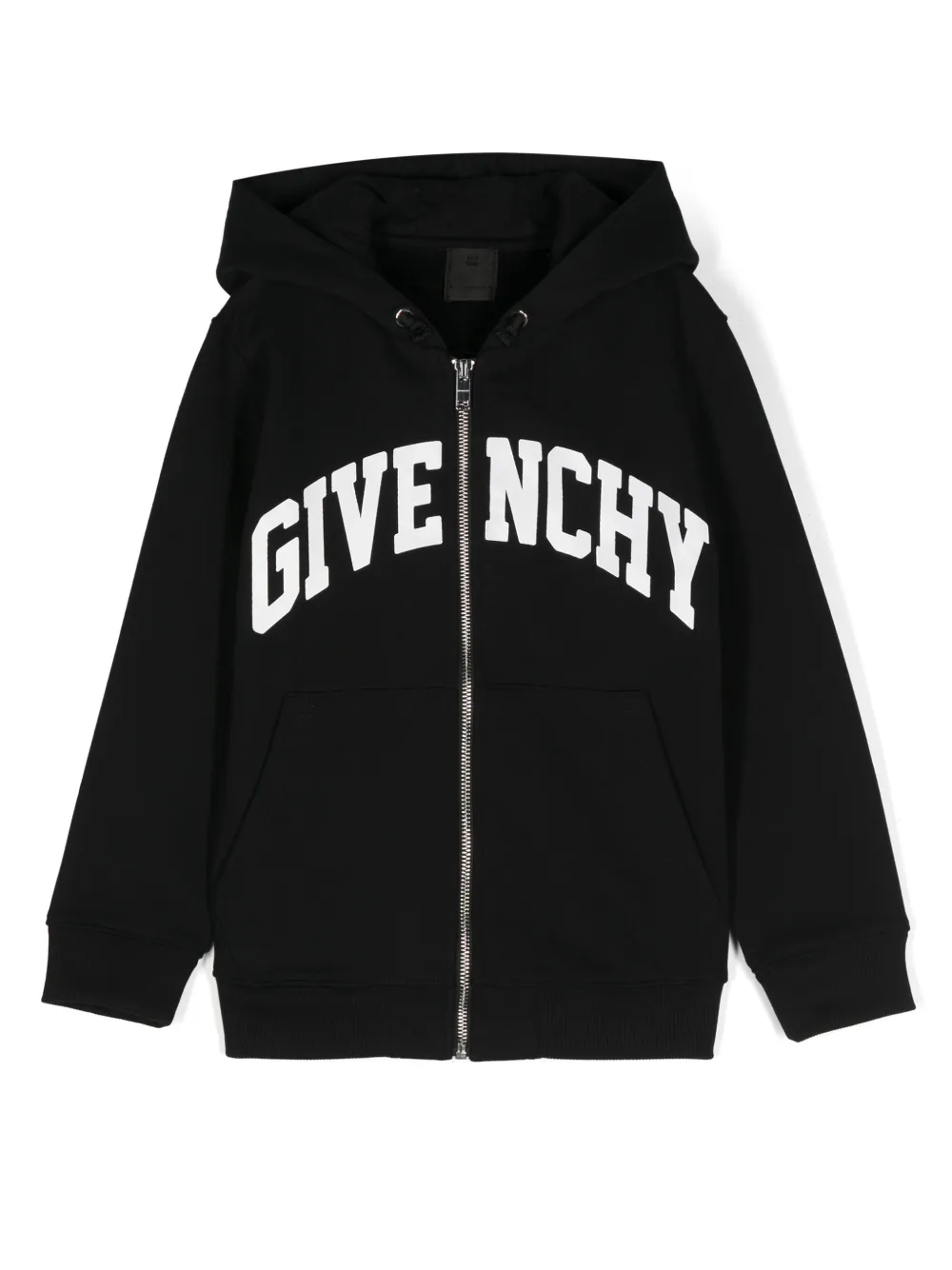 

Худи на молнии с логотипом Givenchy Kids, черный