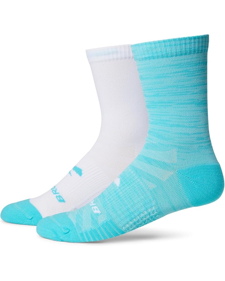 

Носки Brooks Ghost Lite Crew 2-pack, цвет Strobe Blue/White/White/Blue