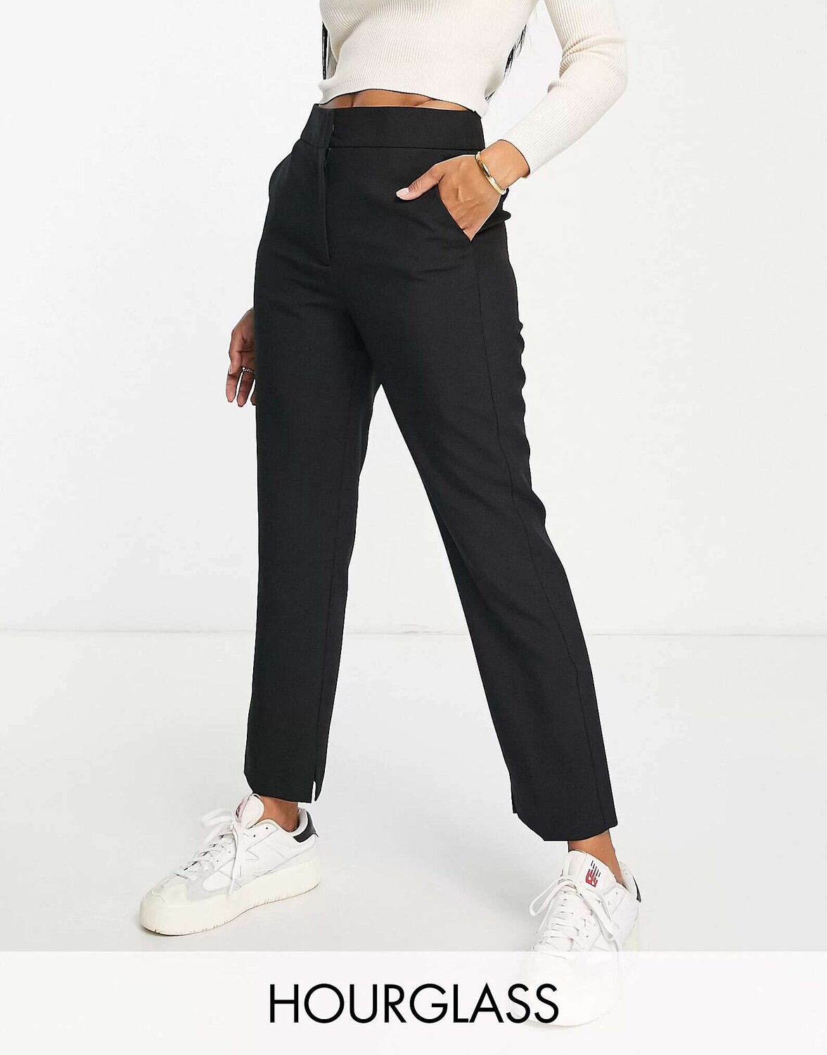 

Черные узкие брюки-сигареты ASOS Hourglass, Черный, Черные узкие брюки-сигареты ASOS Hourglass
