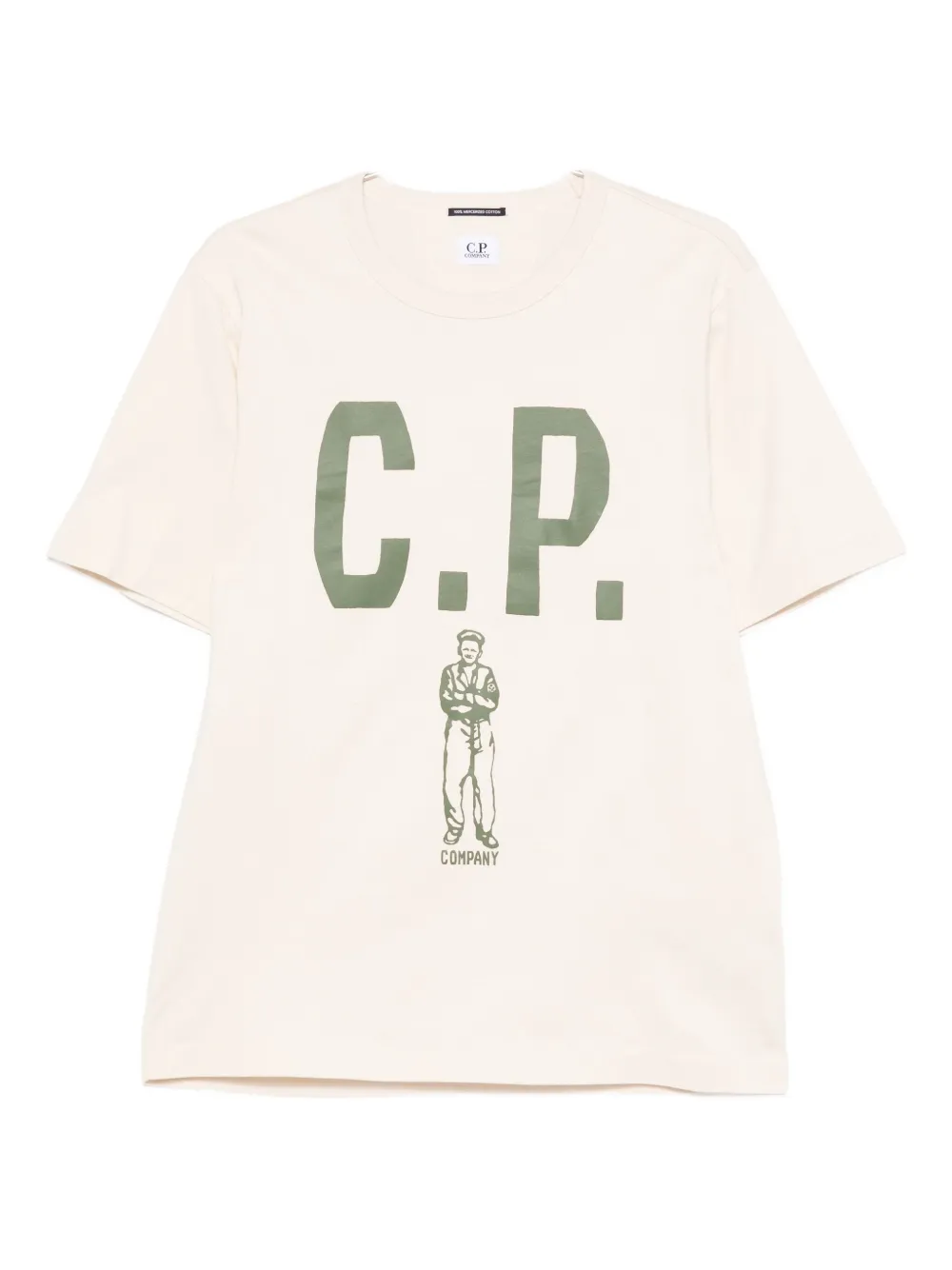 

Футболка с круглым вырезом C.P. Company, бежевый