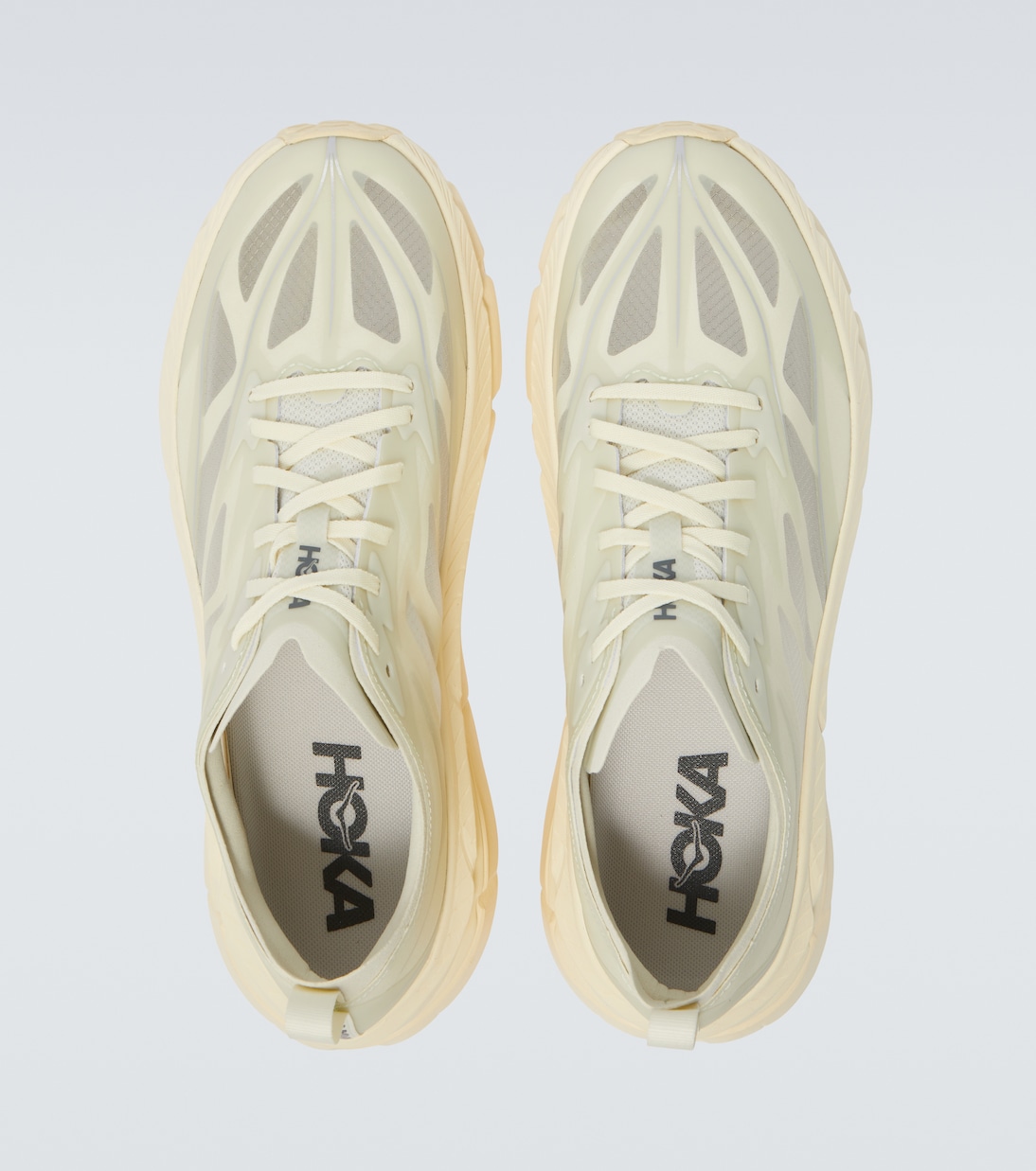 Беговые кроссовки Mafate Speed 4 Lite Hoka One One, Truffle Salt / Vintage Yellow — фото 4