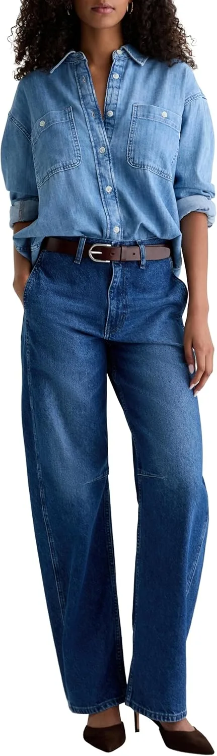 

AG Jeans женские джинсы Mercer High Rise Cuffed Barrel