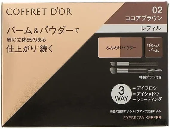 Набор для бровей Coffret D'Or, 02 коричневый, рефил