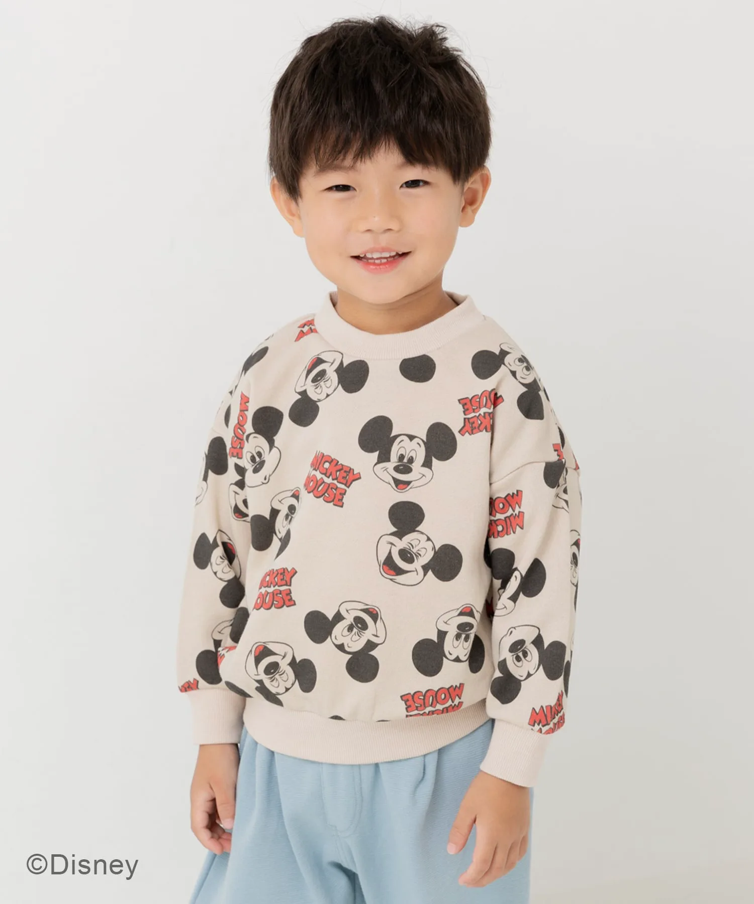 Толстовка с изображением Микки Мауса/флисовая толстовка Disney, F all-over print/cream — фото 2