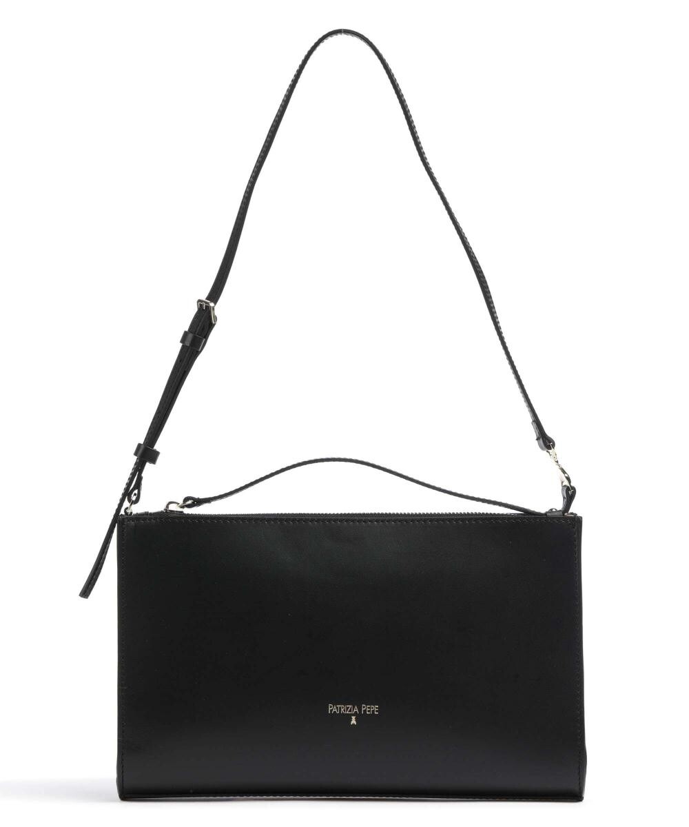 

Легкая мини-сумка через плечо из мелкозернистой кожи Patrizia Pepe, черный