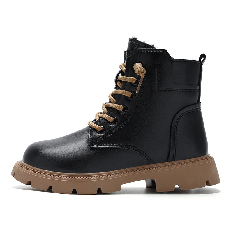 

Устойчивые к скольжению и истиранию детские ботинки из кожи KINDDOG, коричневый