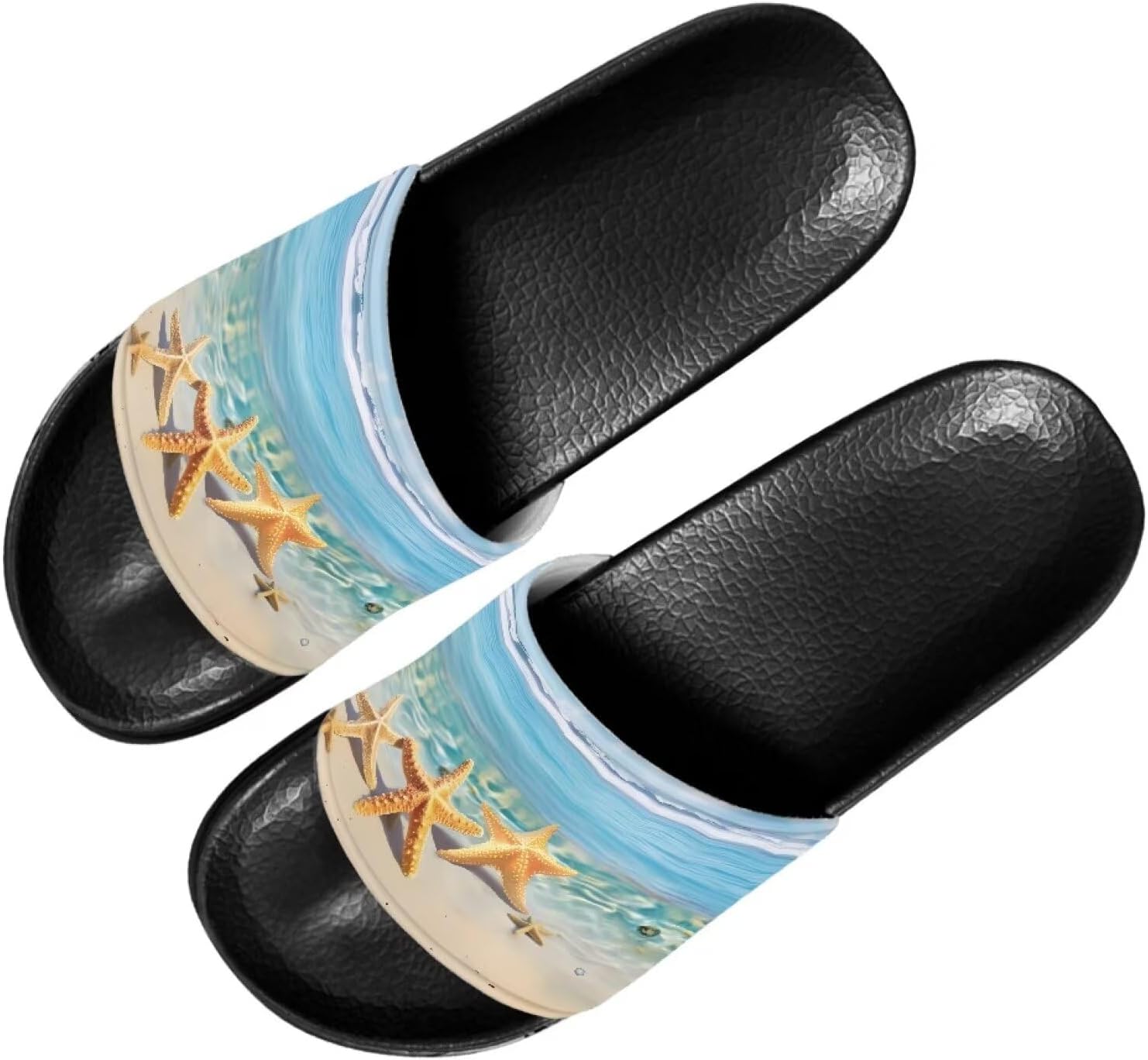 

Женские повседневные шлепанцы Forchrinse Black Cat с нотками музыки, мягкие нескользящие открытые тапочки, шлепанцы с плоской подошвой из ЭВА, Starfish