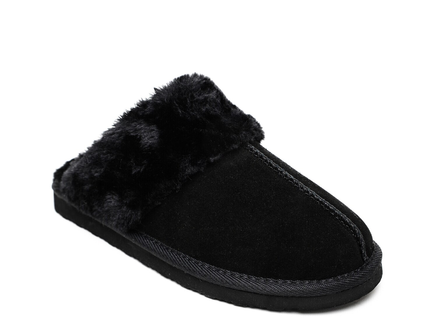 Тапочки Minnetonka Chesney с потертостями, черный