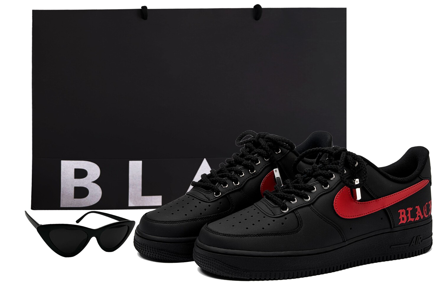 

Кроссовки Nike Air Force 1 Skateboard Shoes Unisex Low-Top Black, Черный, Кроссовки Nike Air Force 1 Skateboard Shoes Unisex Low-Top Black