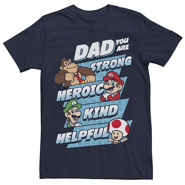 

Футболка Big & Tall Nintendo Super Mario Dad You Are Licensed Character