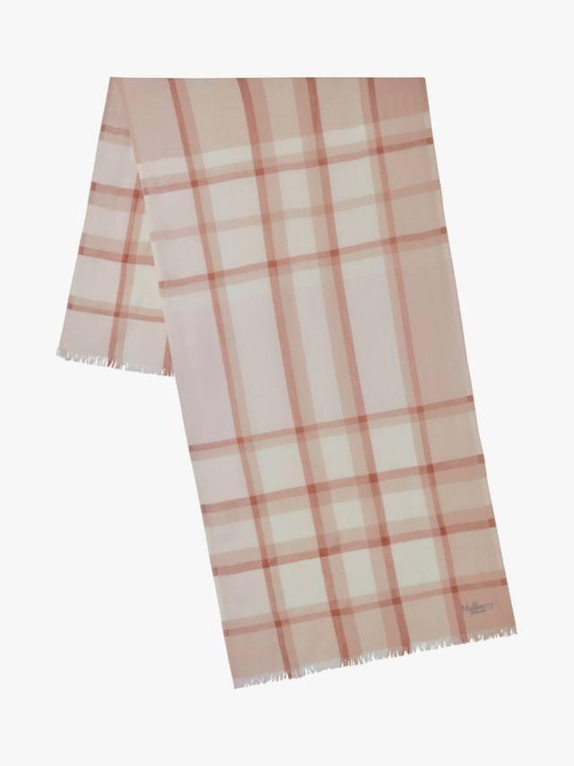 

Шарф Mega Check из шерсти и кашемира Mulberry, Cashmere Taupe/Eggshell