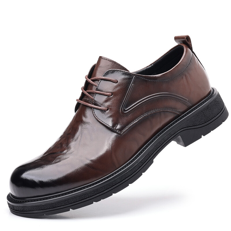 Туфли мужские Men"s Casual Men Low-Top Xiwencha, коричневый — фото 4