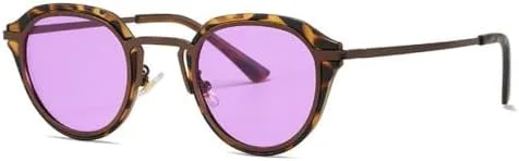 

Модные классические круглые солнцезащитные очки для женщин с металлическими дужками, в стиле ретро, ​​для мужчин, для активного отдыха и вождения MTZJH, 919-purple