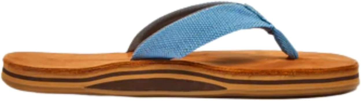 

Hari Mari - Мужские шлепанцы из нубуковой кожи с нейлоновым ремешком - без необходимости разнашивания, с плотной поддержкой свода стопы и скошенным краем для снижения риска спотыкания, синий