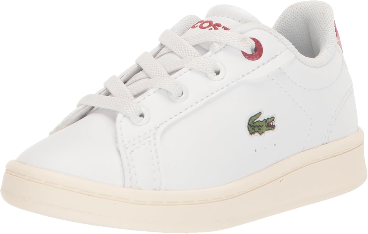 

Laceste Unisex-Child Infant's Carnaby Pro кроссовки (Retired Edition) Lacoste, White/Gardenia/Coulis