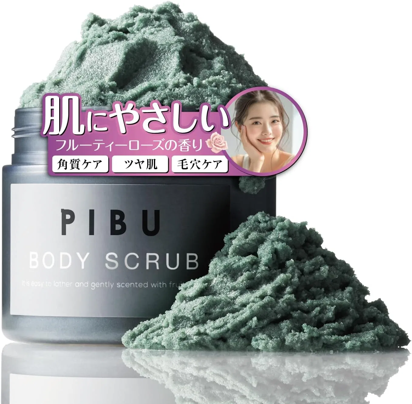 Скраб для тела PIBU с ароматом фруктовой розы, 360 г
