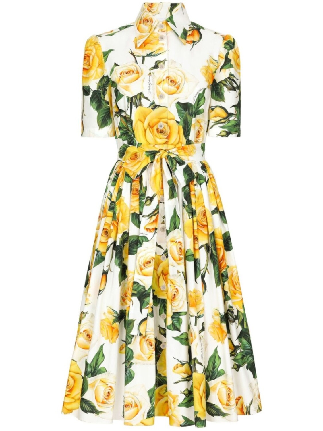 

Dolce & Gabbana платье миди с принтом, белый