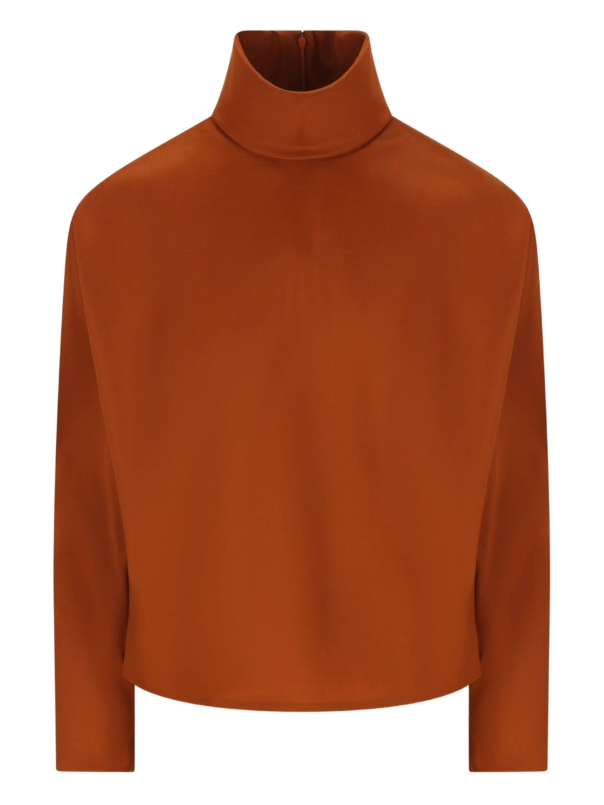 

Футболка с высоким воротником Saint Laurent, коричневый