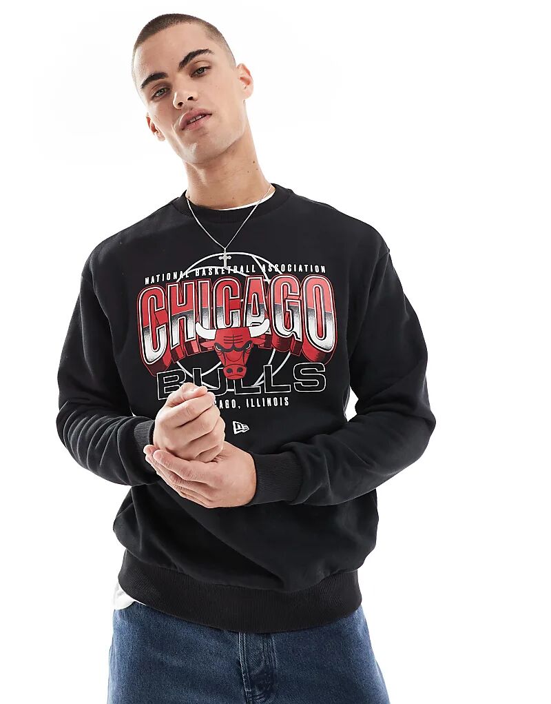 

Толстовка с мотивом Chicago Bulls черного цвета New Era