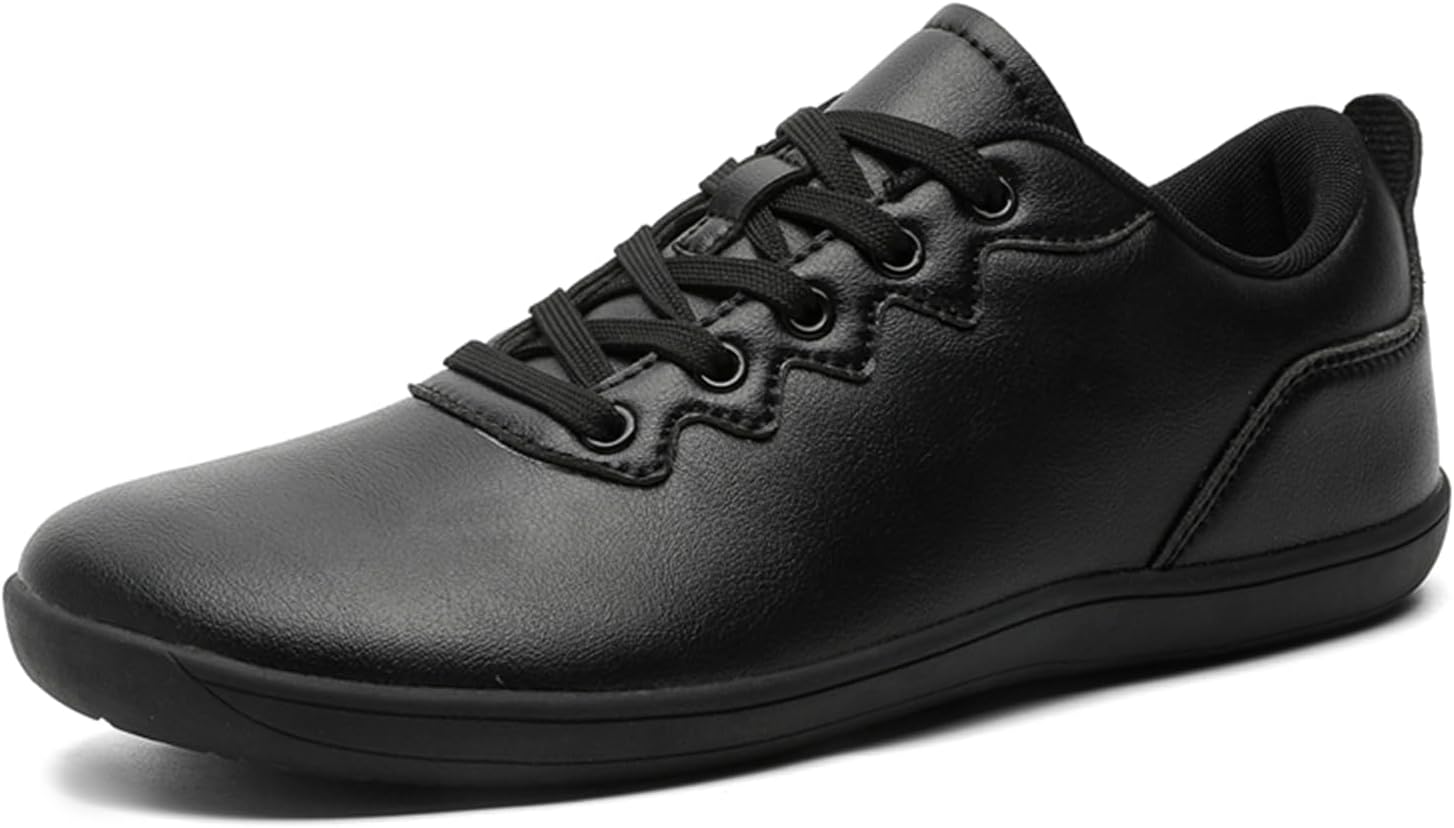 

Мужские широкие кроссовки для ходьбы, минималистичные кроссовки с нулевым перепадом высоты подошвы, повседневные кроссовки, легкие кроссовки на шнуровке, спортивная обувь для ходьбы, бега и походов, устойчивая обувь Dacnakby, черный