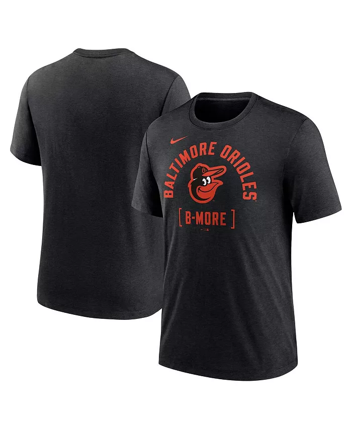 

Мужская футболка Heather Black Baltimore Orioles Swing Big Tri-Blend Nike