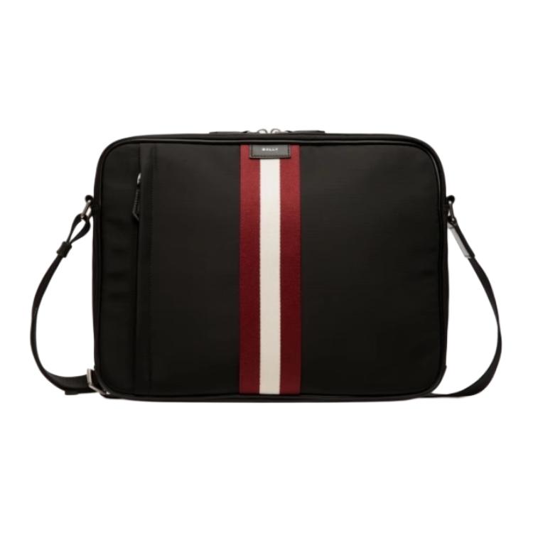 

BALLY Мужская черная тканевая сумка через плечо