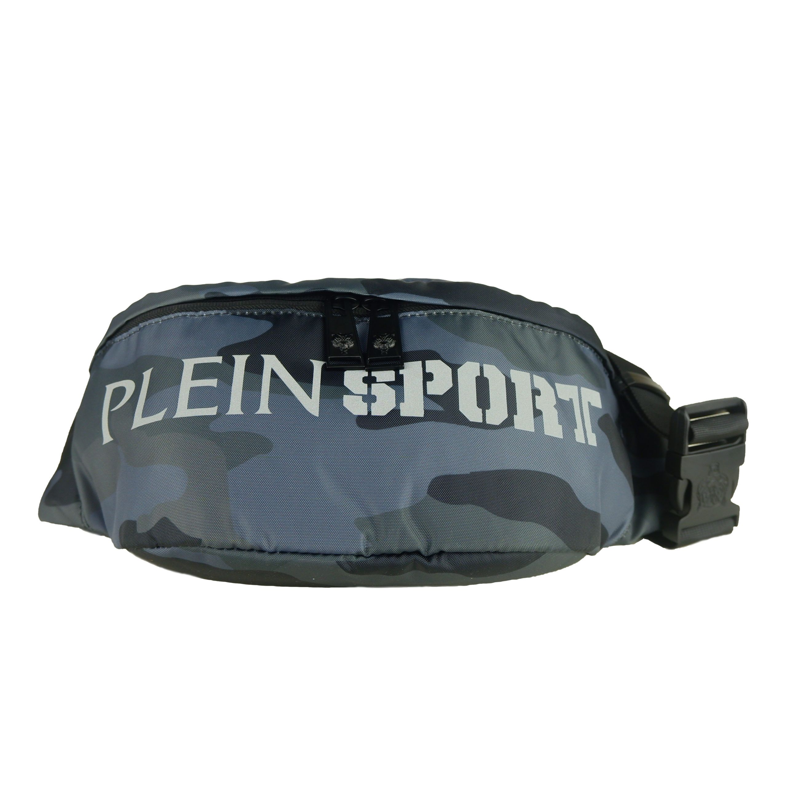 

Мужская дорожная сумка из серого полиэстера Plein Sport