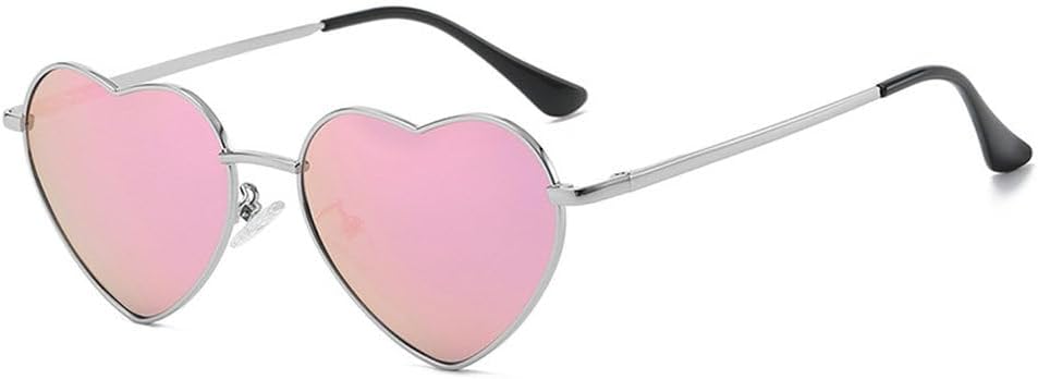 

Солнцезащитные очки в форме сердца с поляризацией, для женщин и мужчин, дизайнерские очки для вечеринок, для активного отдыха, защита от УФ-излучения UV400 HYYZZC, Pink Mercury