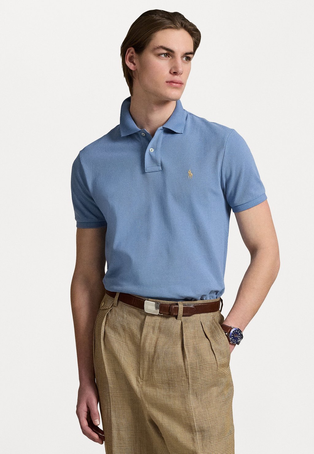 

Поло THE ICONIC MESH POLO SHIRT Polo Ralph Lauren, синий