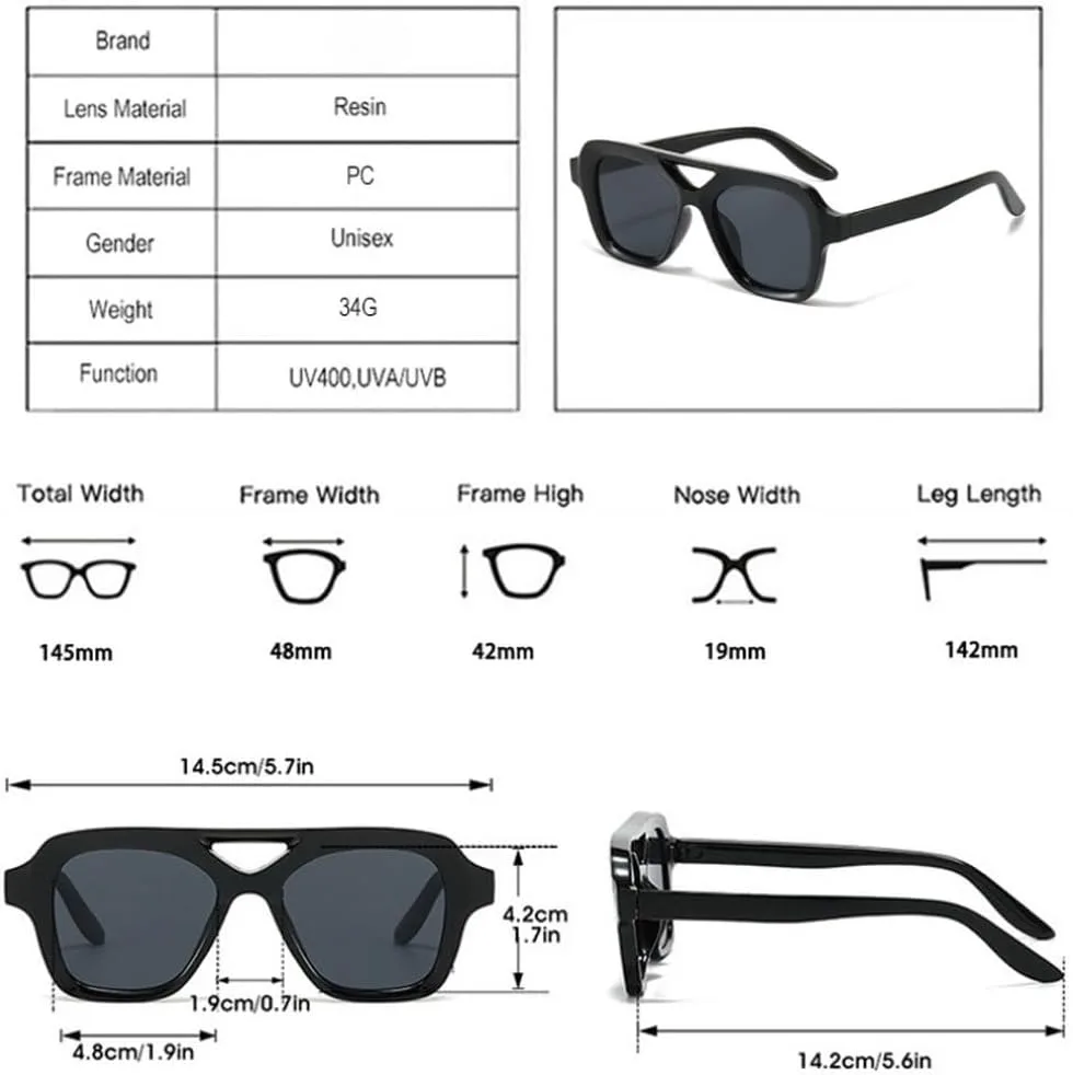 

Солнцезащитные очки с двойной перемычкой, квадратной формы, модные, градиентные, с защитой от УФ-излучения UV400, мужские, желто-синие SKFGNX, Tea Tea Gradient