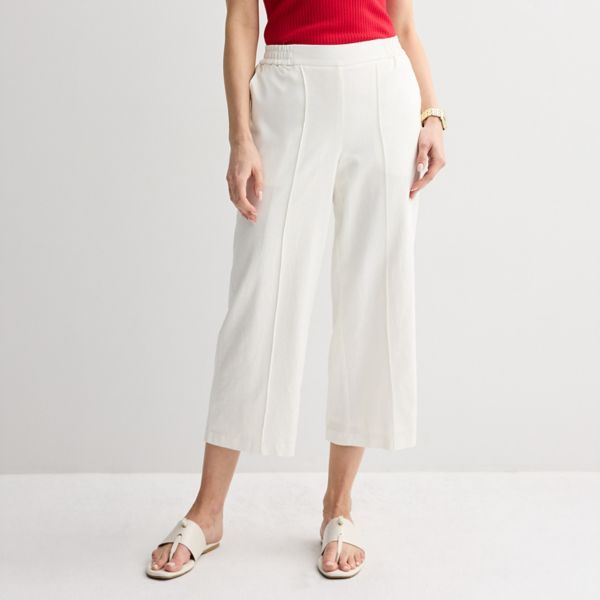 

Женские укороченные брюки с защипами Nine West, цвет white knight