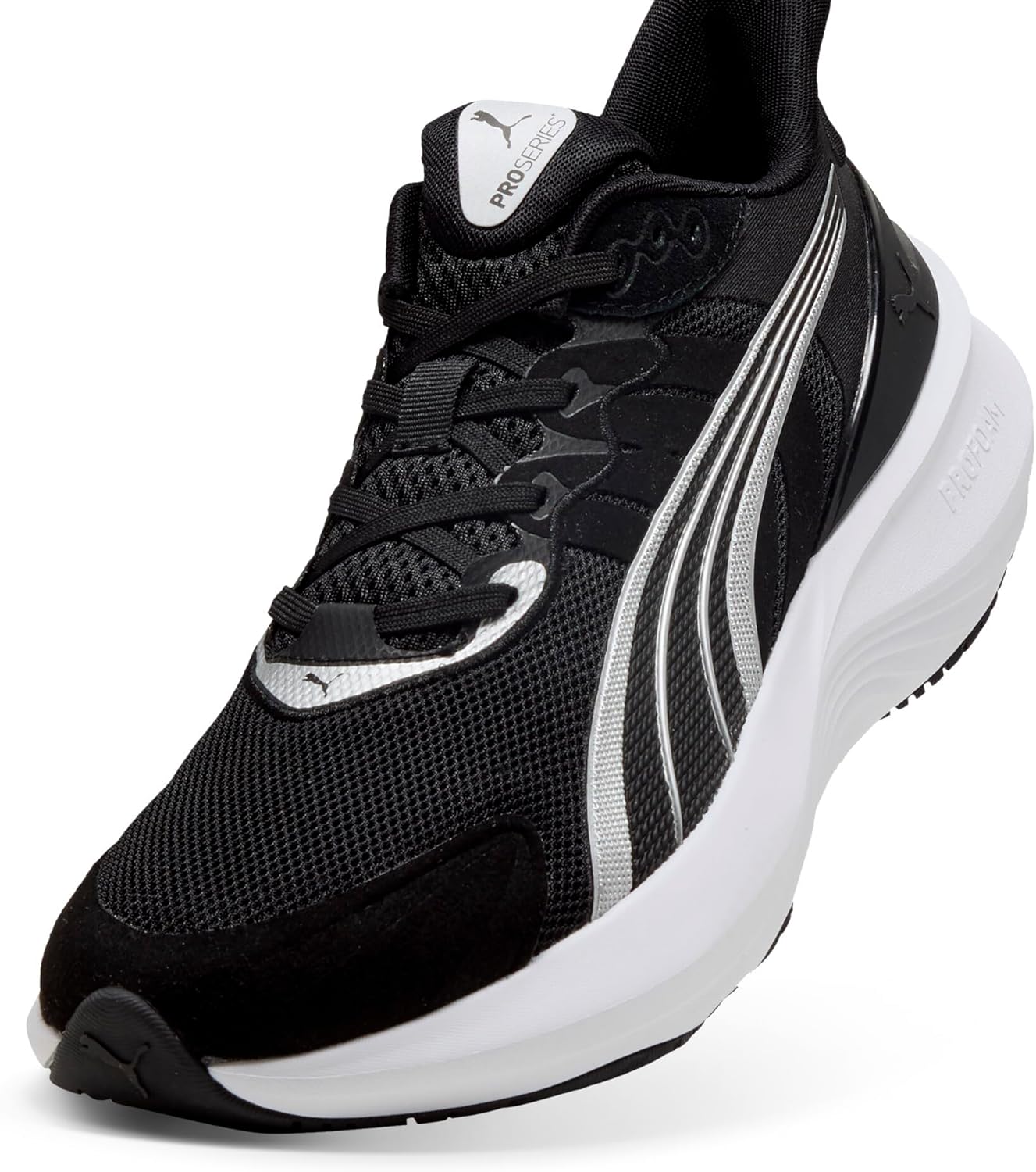 Мужские беговые кроссовки Puma Pulse Pro, черно-бело-серебристый — фото 4