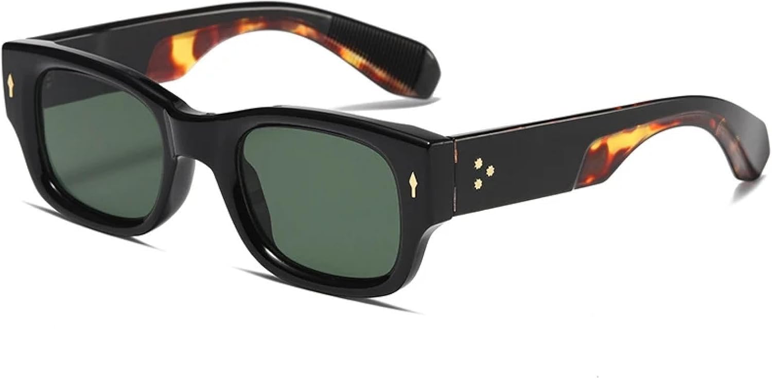 

Солнцезащитные очки с защитой от УФ-излучения UV400 | Женские с заклепками, широкие дужки, мужские в стиле панк, для занятий спортом на открытом воздухе и вождения DSVIGF, Black Leopard Green