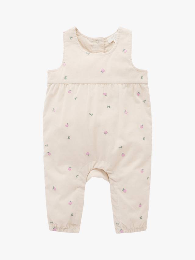 

Детский хлопковый вельветовый комбинезон с вышивкой Purebaby, Orchard Broderie